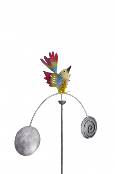 Metall Windspiel Gartenpendel Vogelwippe XXL, 138cm hoch